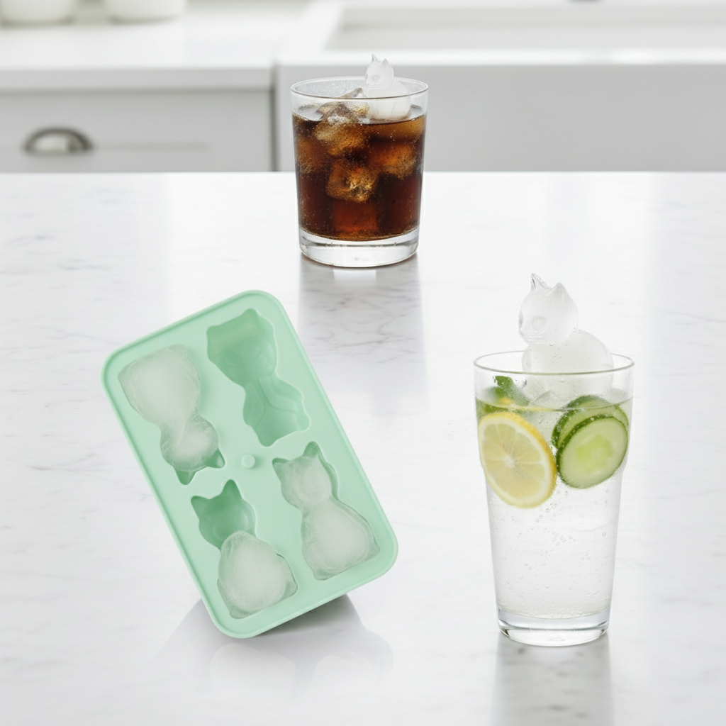 3D Cat Shape Ice Cube Tray