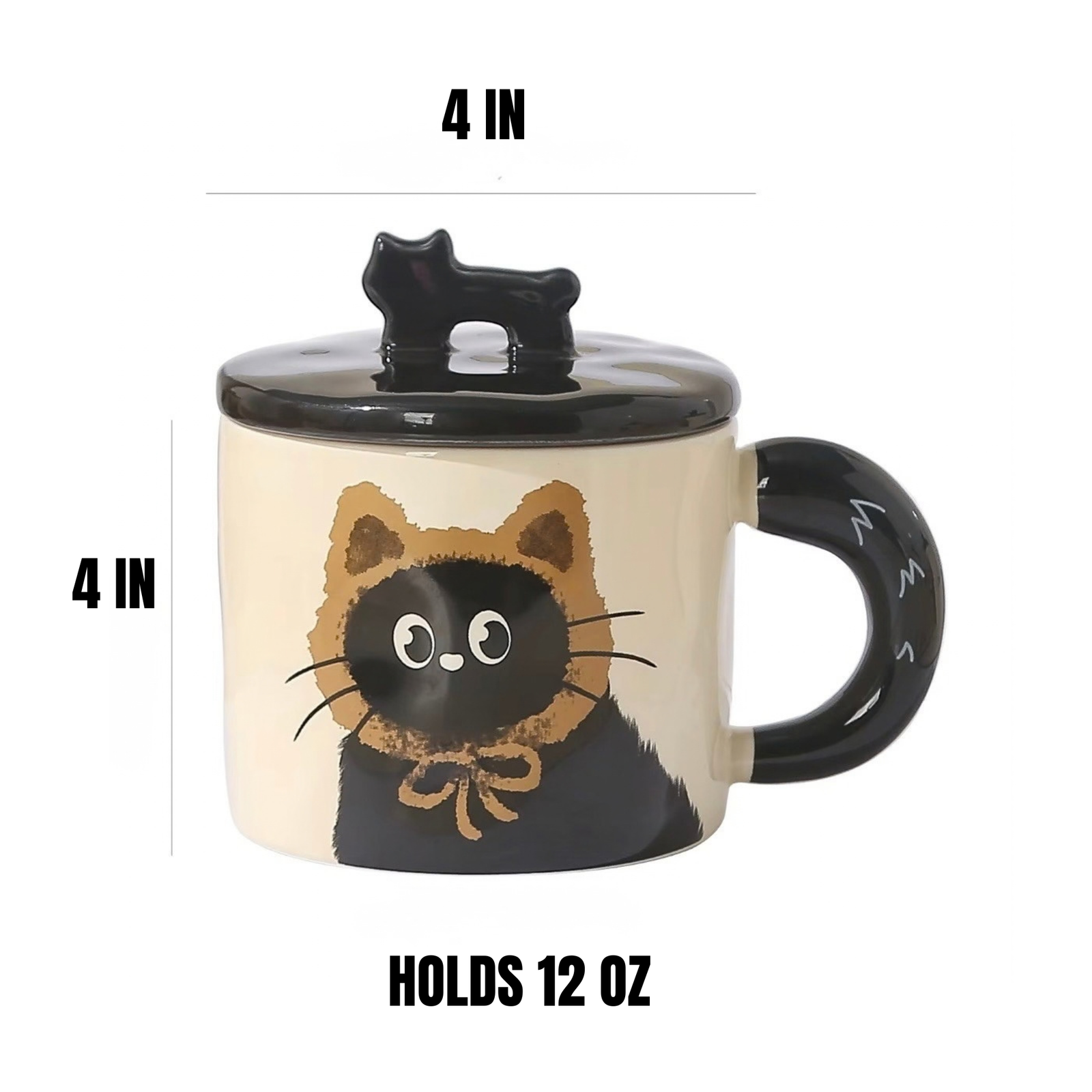 Black Cat Wearing Hats | Ceramic Mug