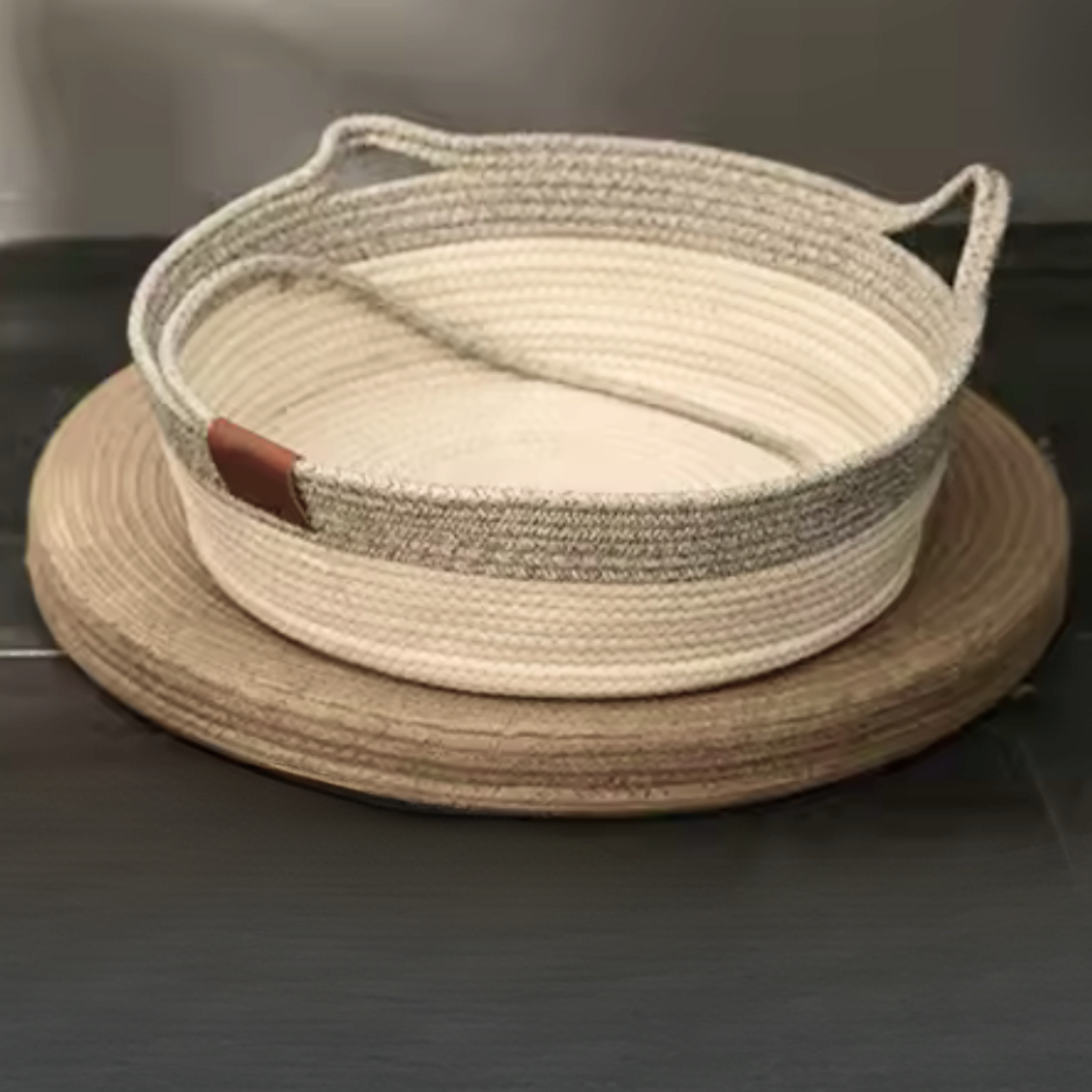 Cat Bed | Cat Ear Cotton Rope Cat Bed