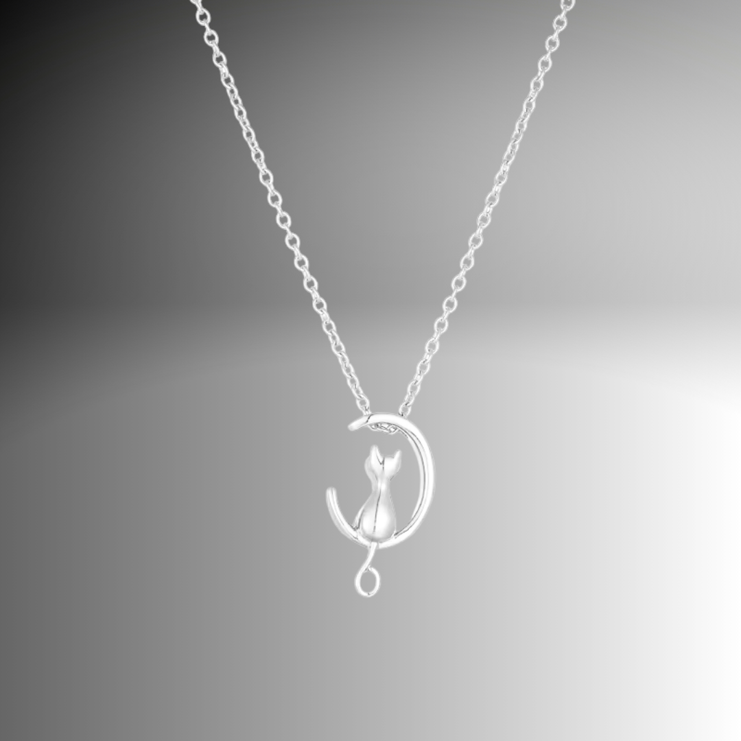 Cat Crescent Moon Memory Keepsake