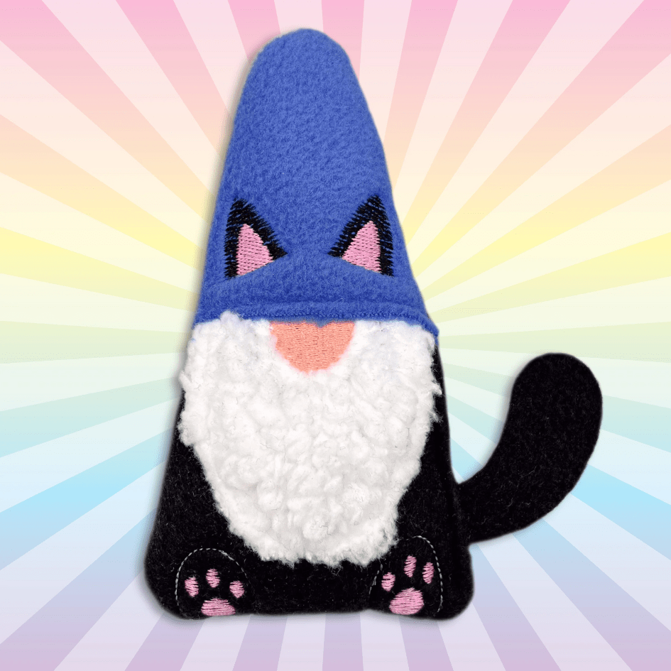 Black Cat Gnome Kicker Cat Toy