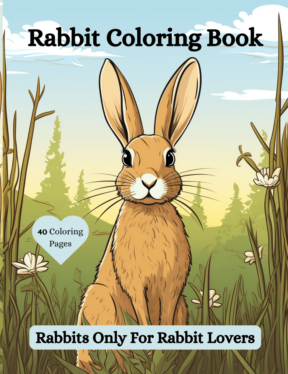 Wild Rabbit Coloring Book | Rabbit Coloring Book for Adults