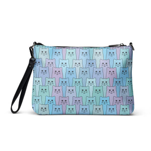Pouch with cat pattern on a white background