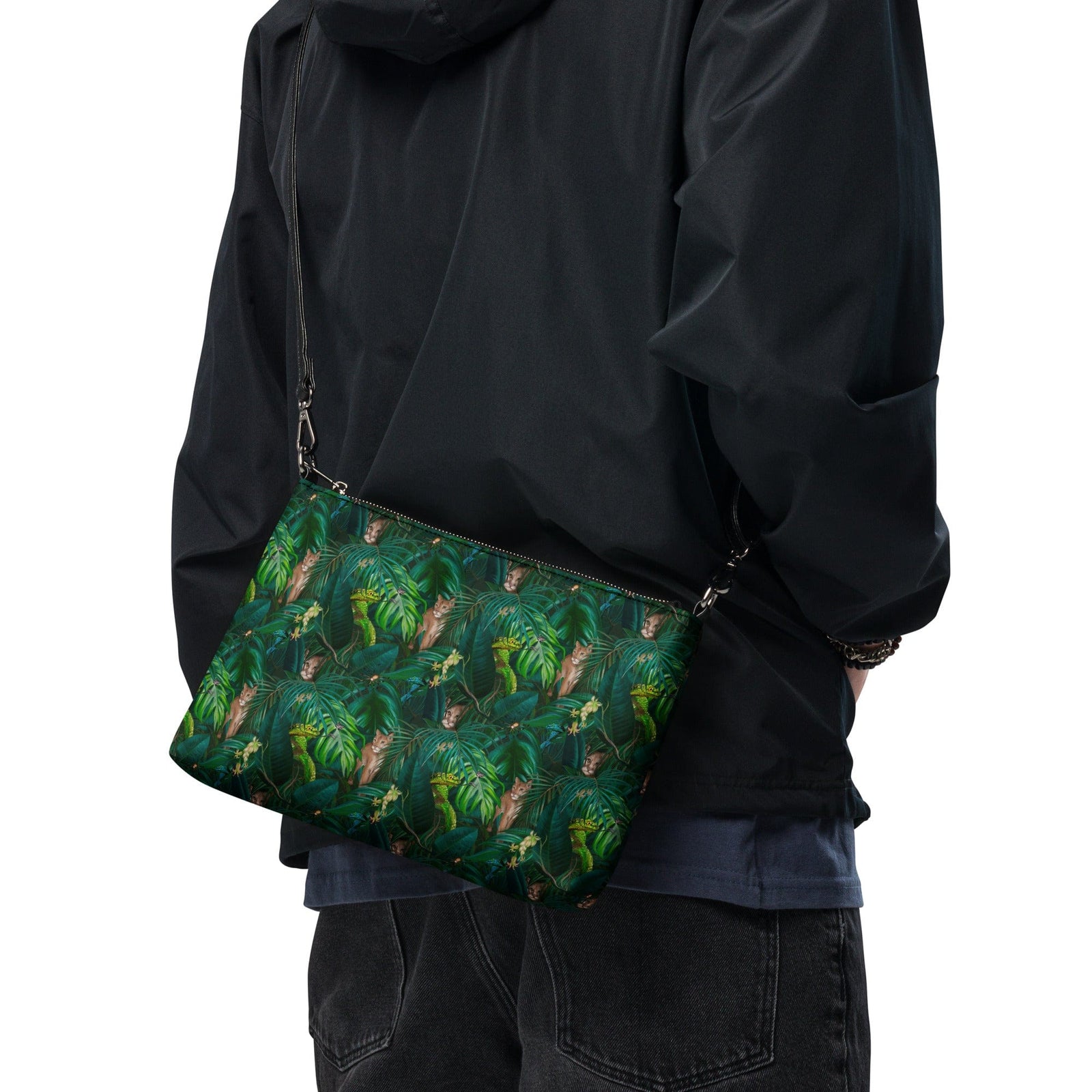 Cat Crossbody Bag | Tropical Puma. on model