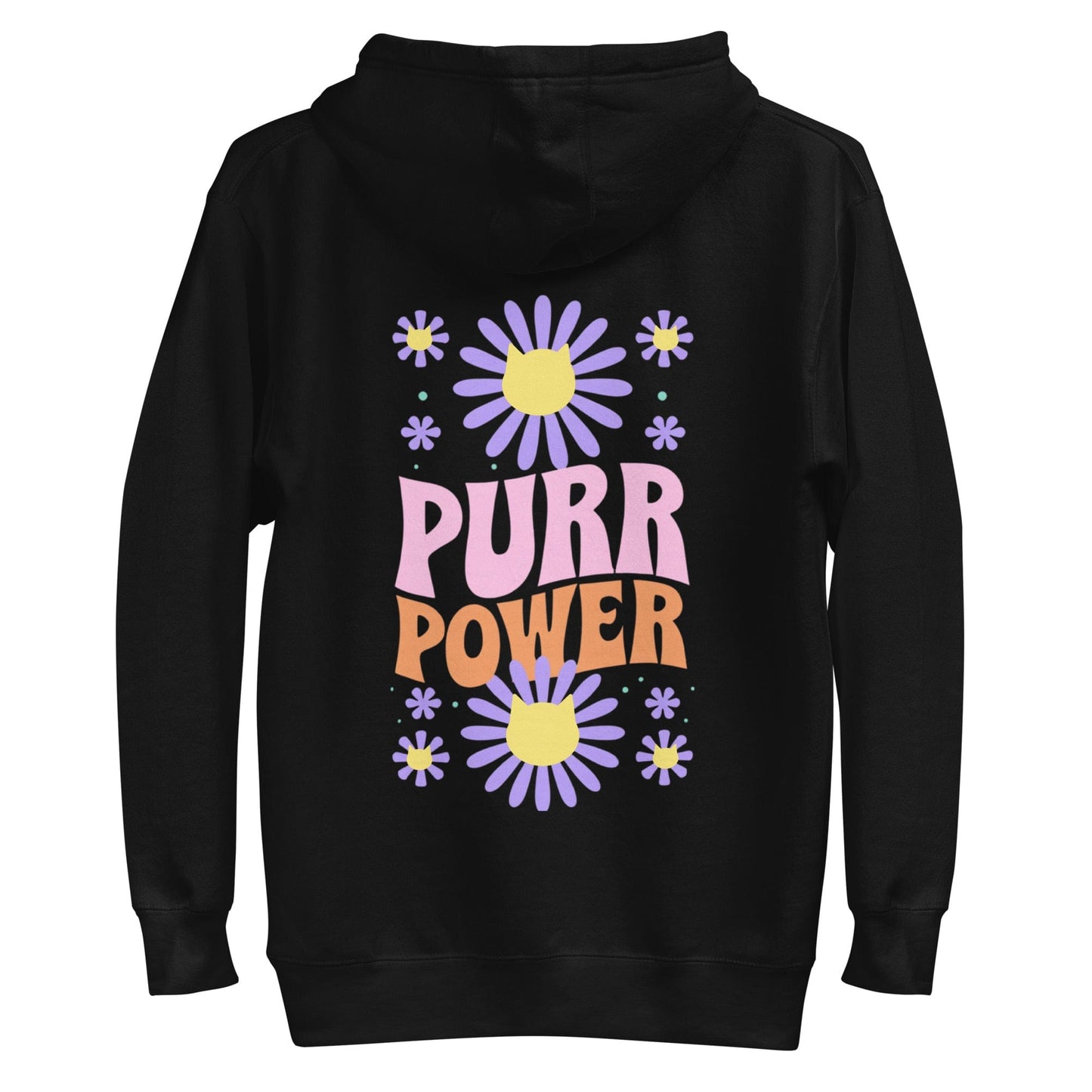 Cat-Themed Hoodie | Purr Power back