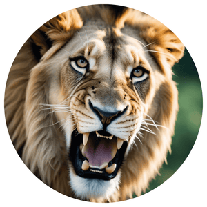 Six African Lion Stickers