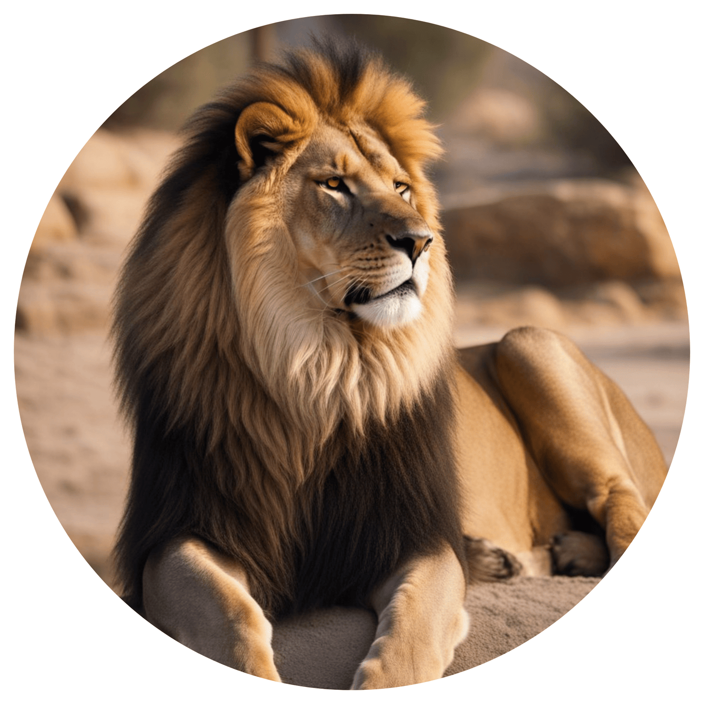 Six African Lion Stickers