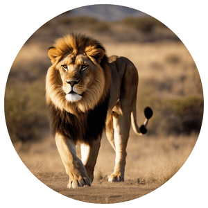 Six African Lion Stickers