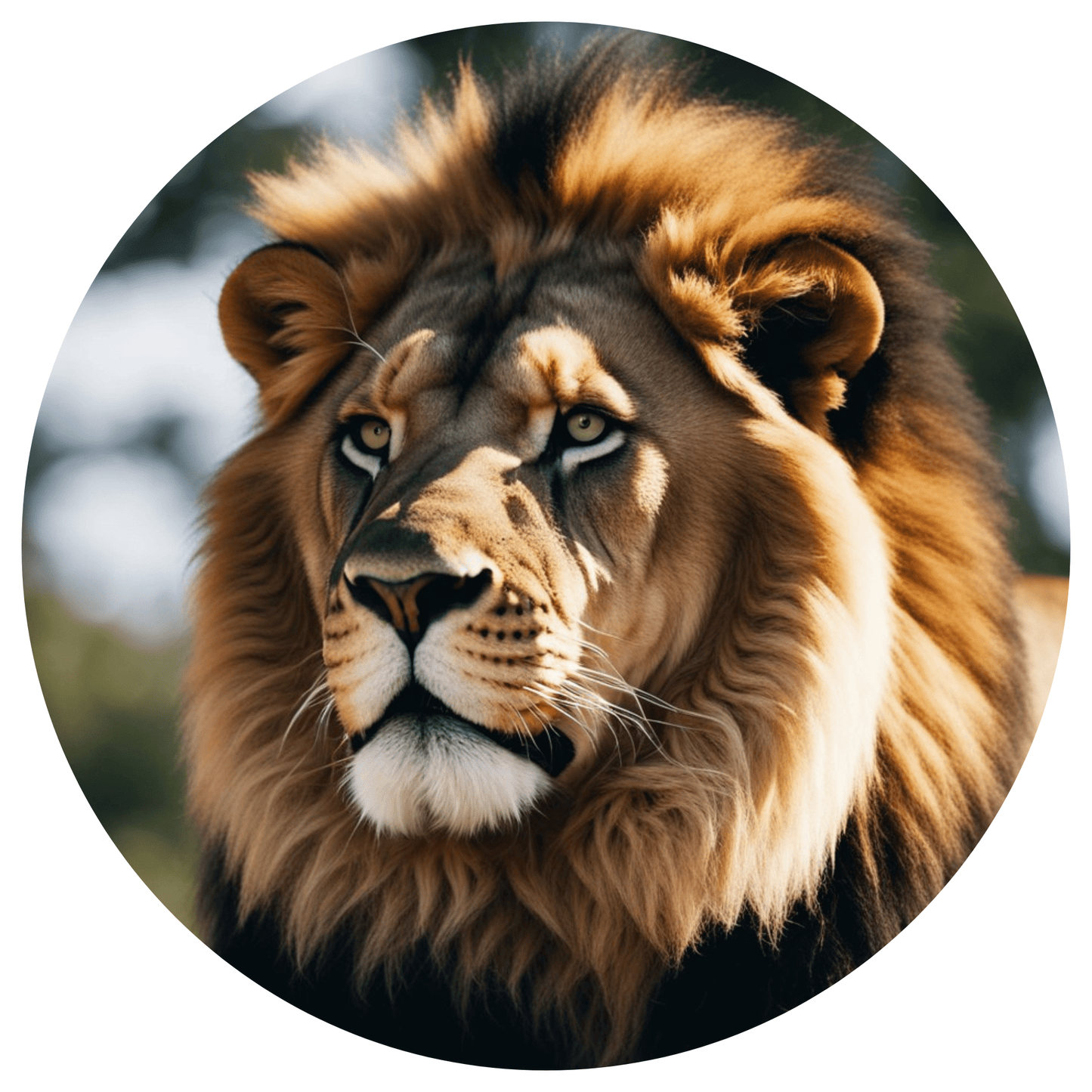 Six African Lion Stickers