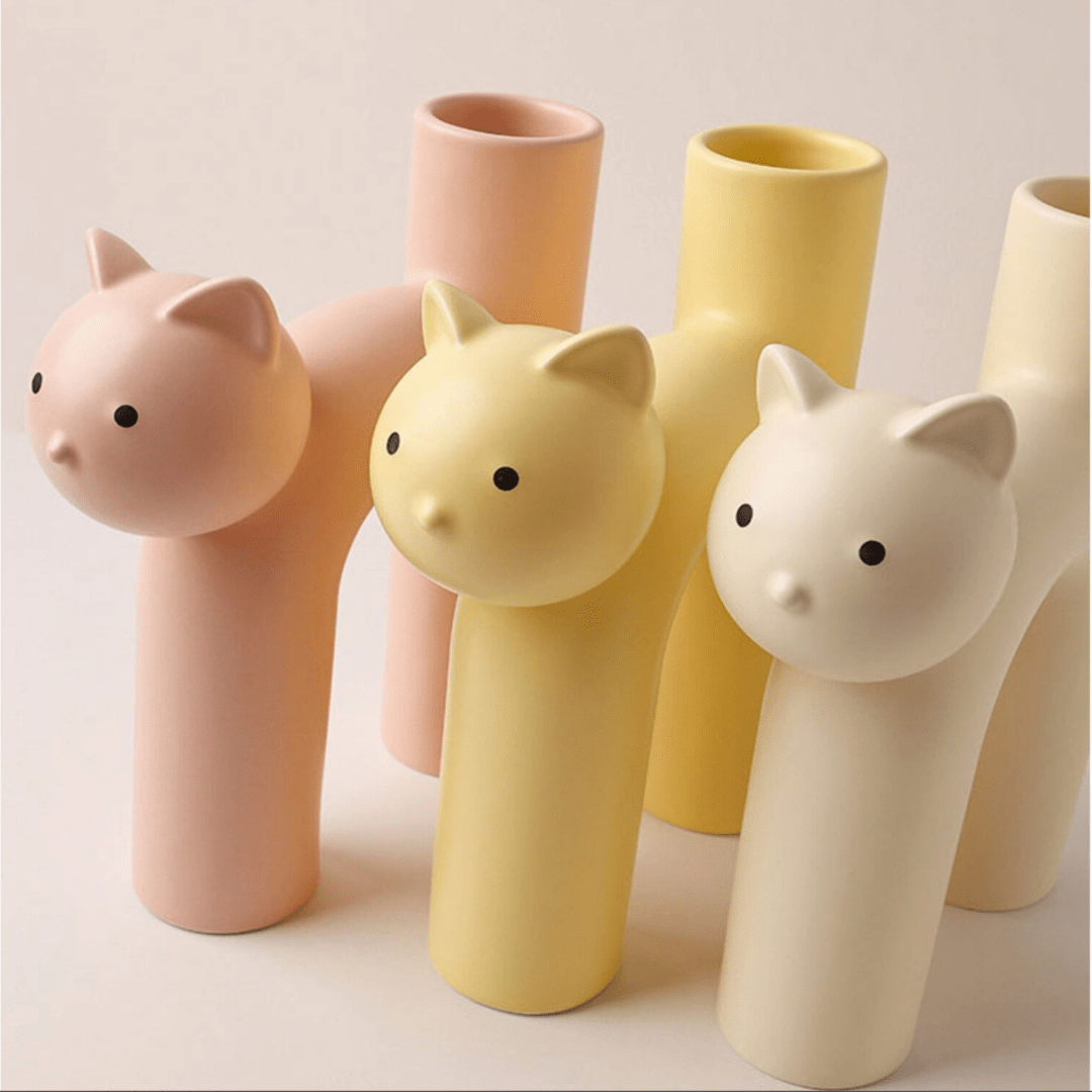 Cat Vase. Modern Style. Triple T Studios