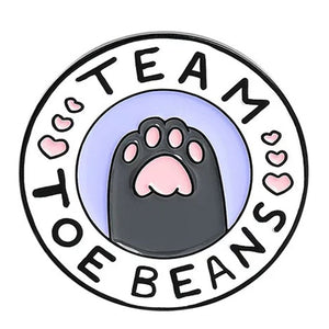 Team Toe Beans. Cat Enamel Pin