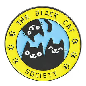 The Black Cat Society. Cat Enamel Pin