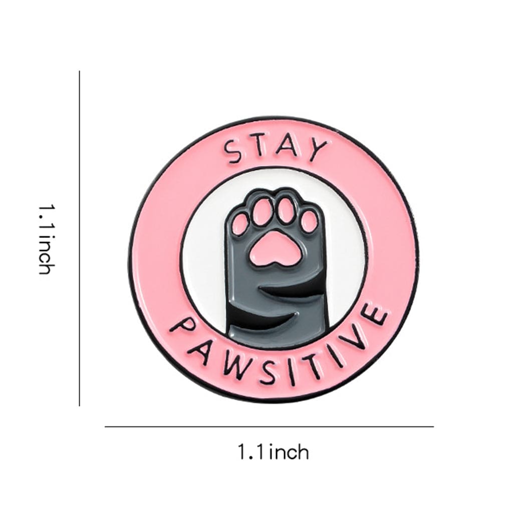 Cat Enamel Pin Size