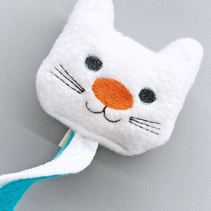 Close up Fur-Osty the Snow Cat Toy