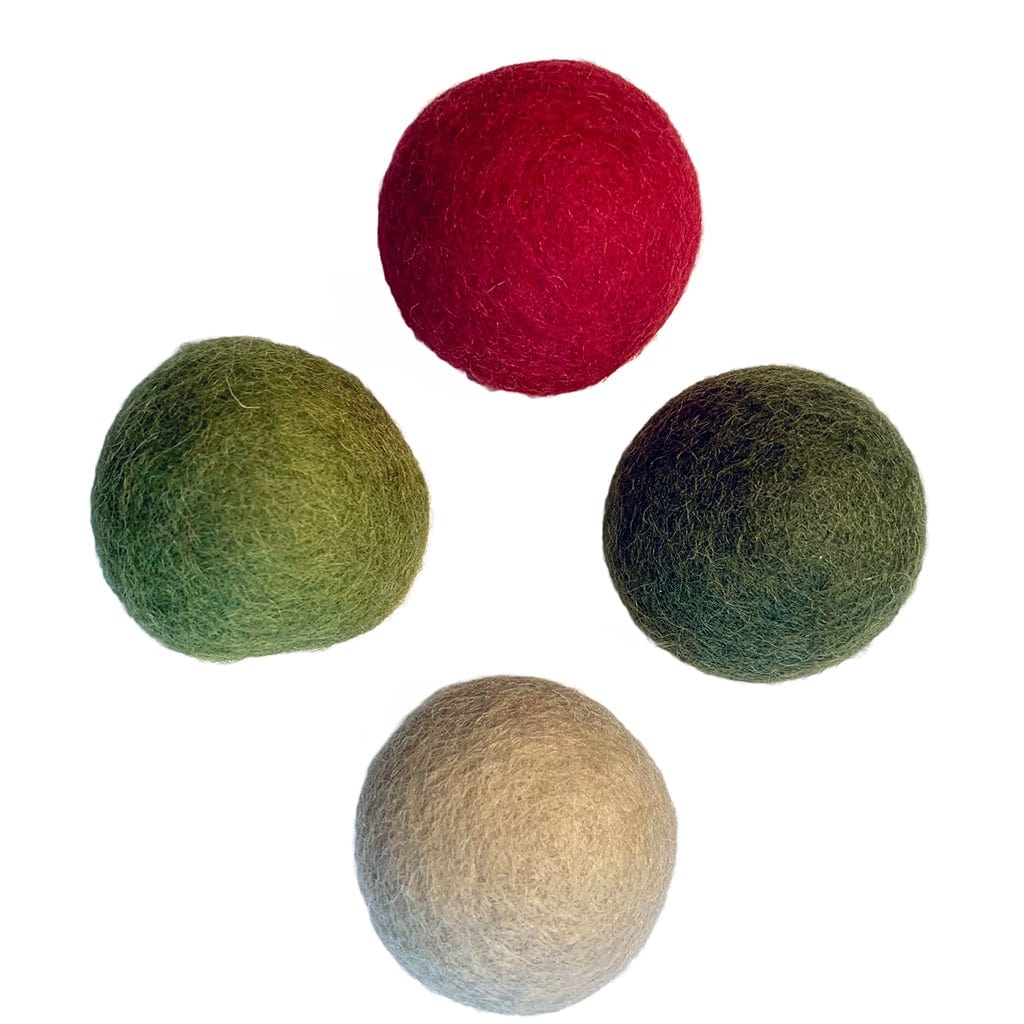Felt Ball Cat Toys | Christmas Gift Cat Toys-Set of 4