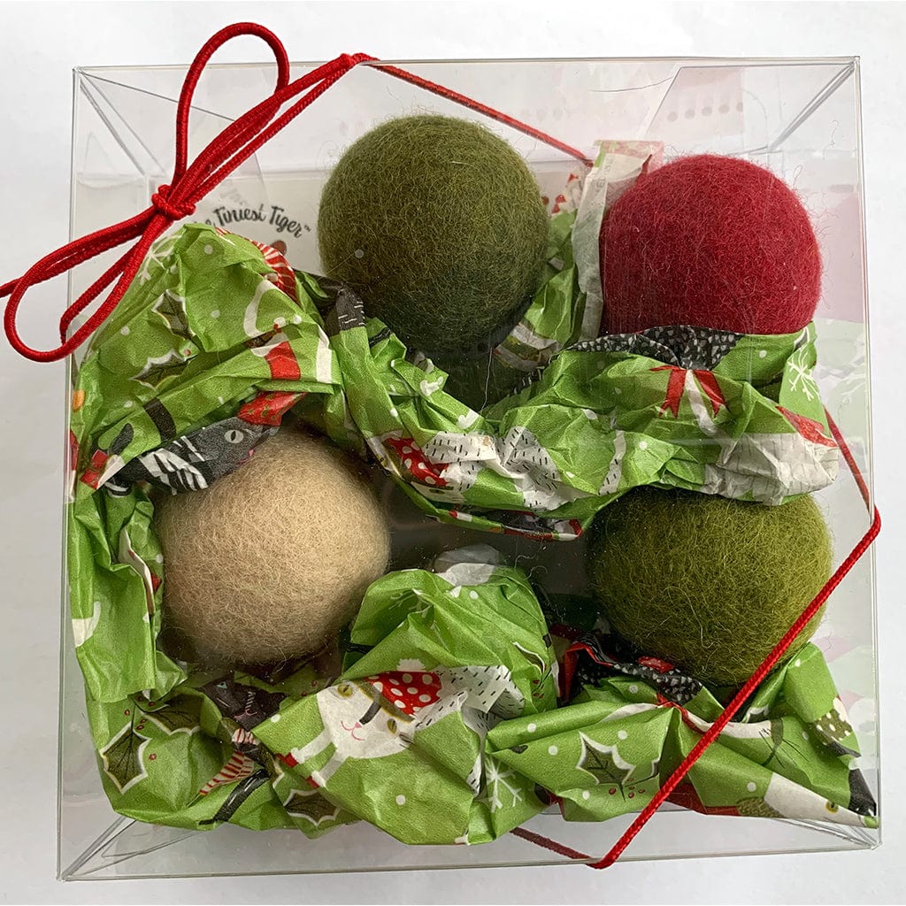 Felt Ball Cat Toys | Christmas Gift Cat Toys-Set of 4