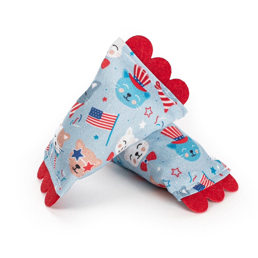 Cat Shaker Toy. Patriotic Cat Design