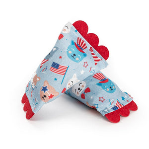 Cat Shaker Toy.  Patriotic Cat Design 