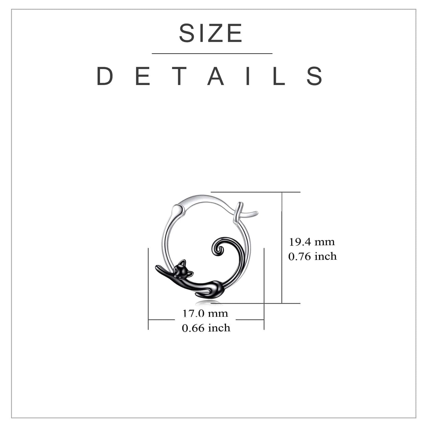 Small Hoop Cat Earrings