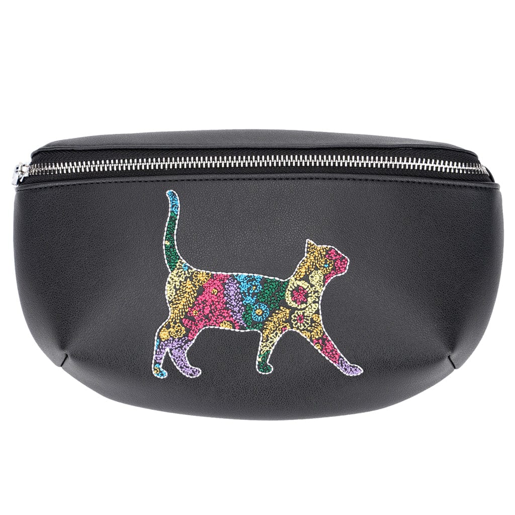 Embroidered Cat Chest Bag | Crossbody Cat Bag