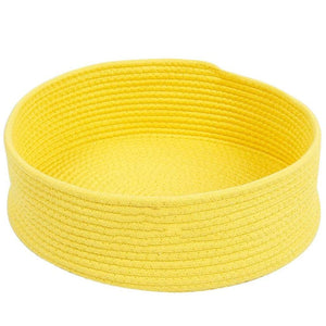Cotton Rope Cat Bed. Sunny Yellow