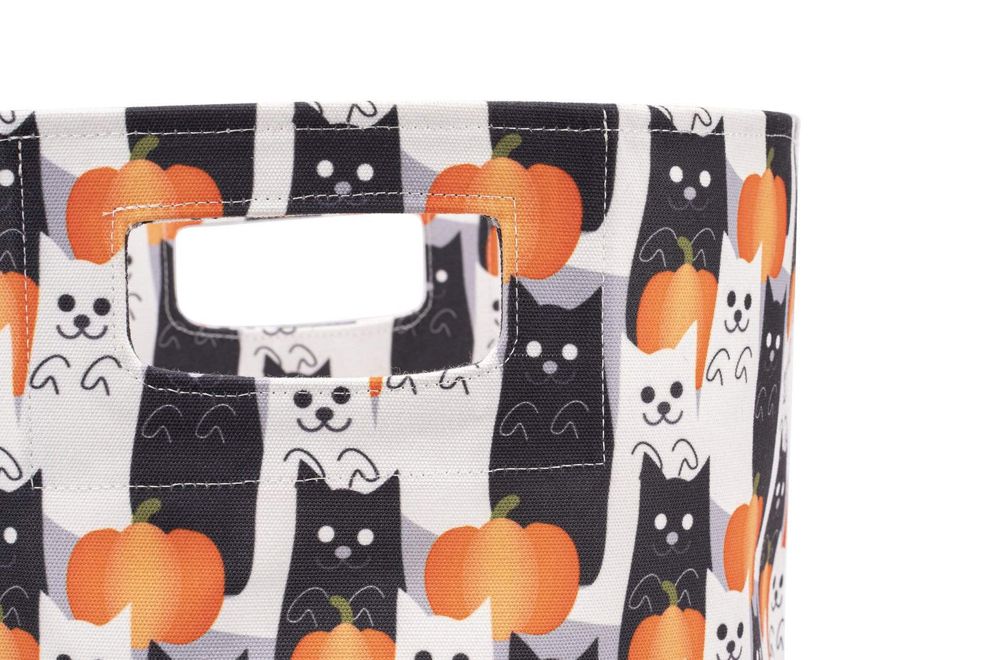 Halloween Cat Canvas handle closeup view