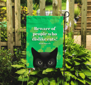 Irish Proverb Cat Garden Flag- Triple T Studios