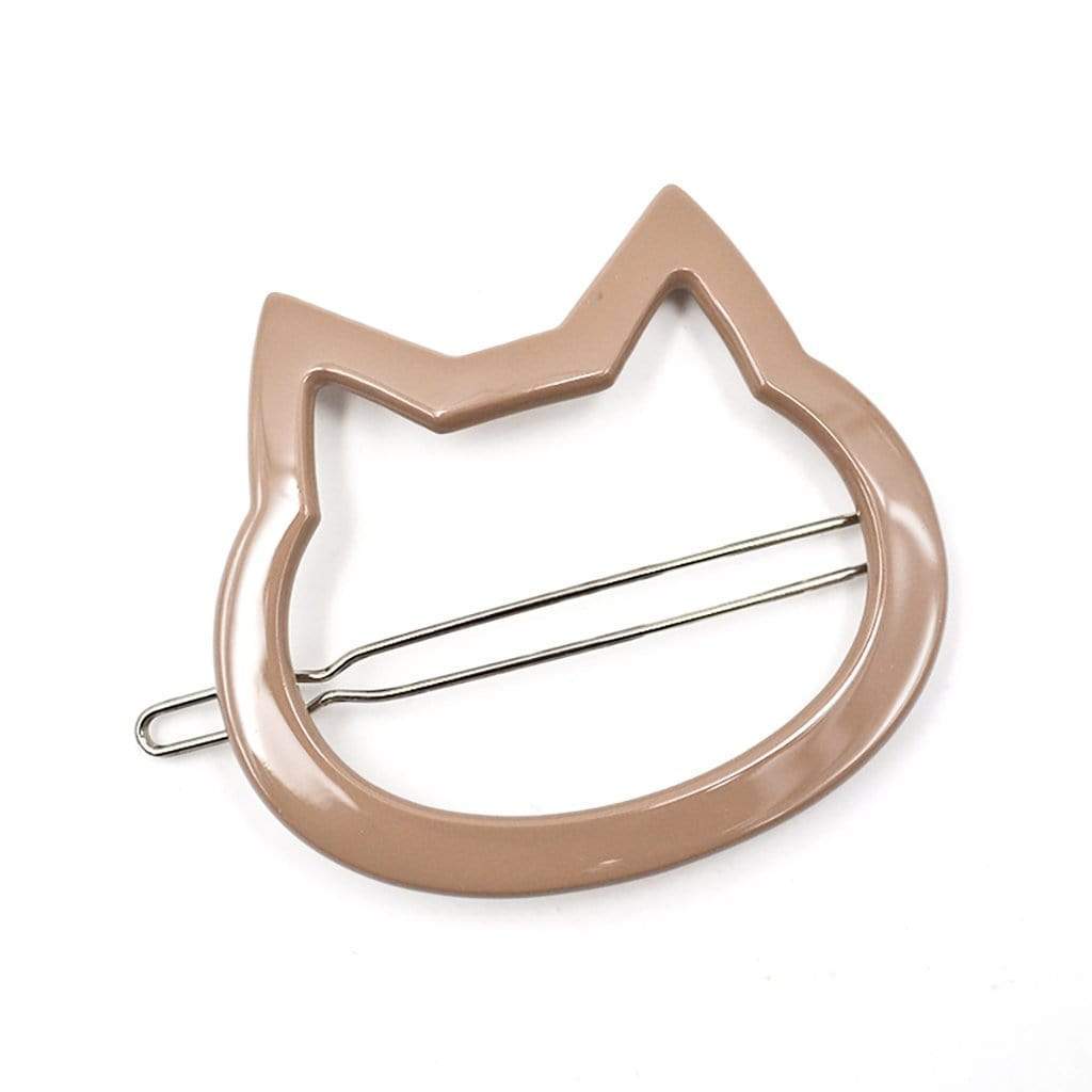 Hair Clips | Champagne Cat Head