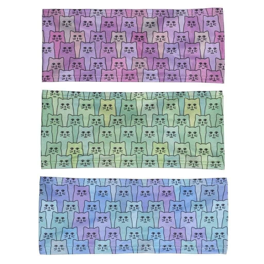 Cat Headband. Purple, Green and Blue