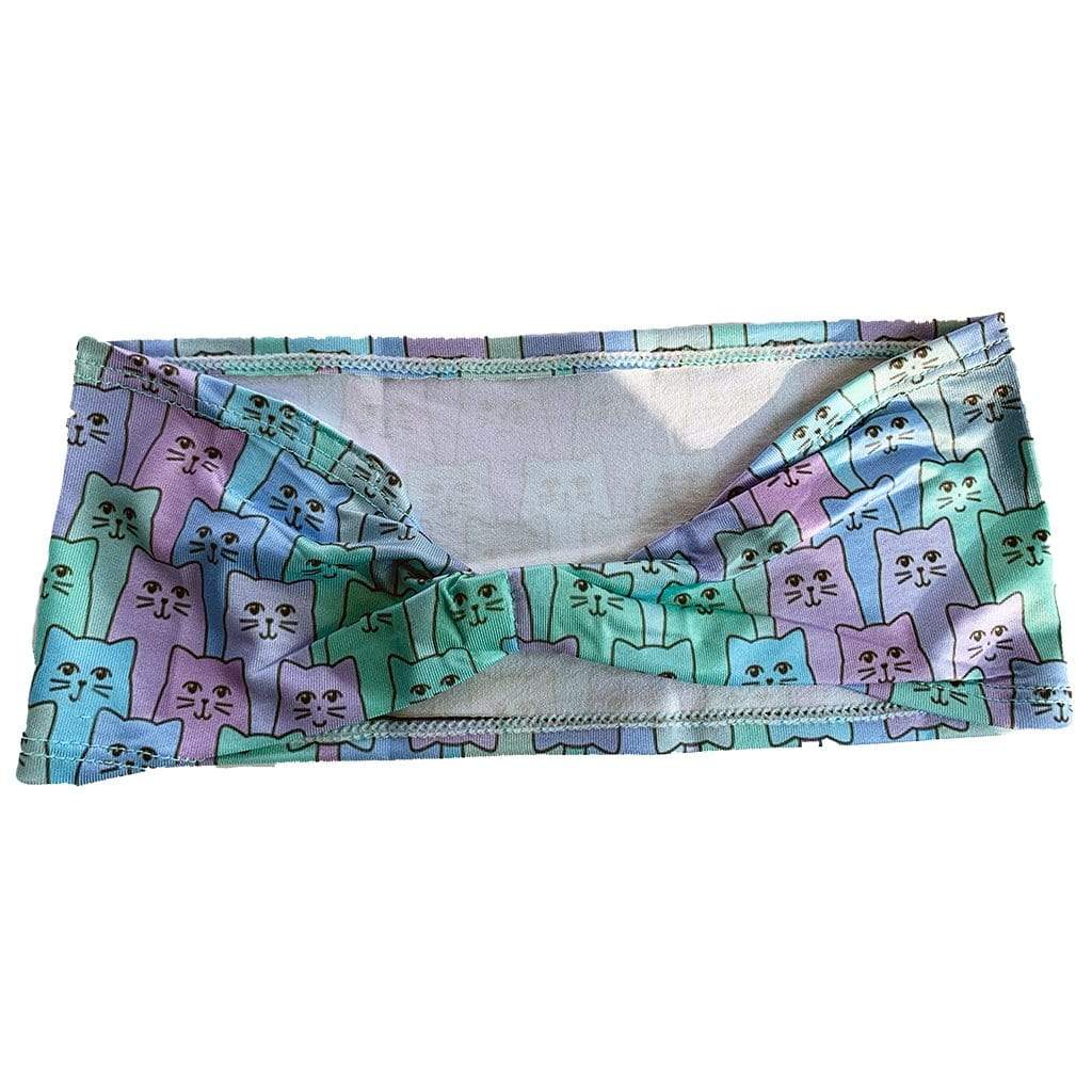 Cat headband. Blue back