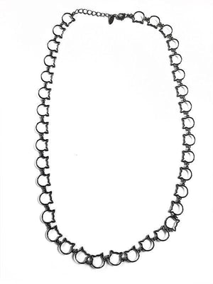 Cat Necklace | Black Gold Cat Necklace