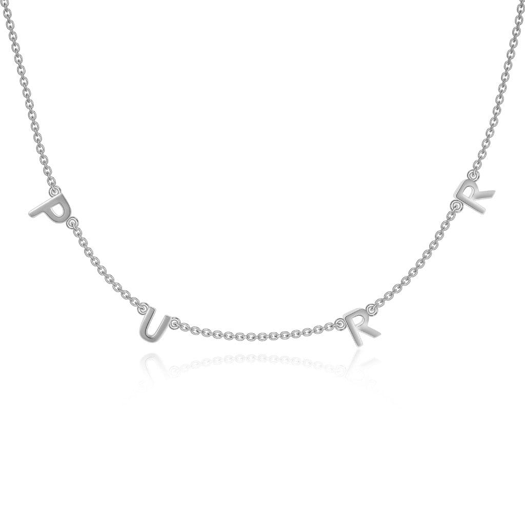 PURR Cat Necklace. Silver