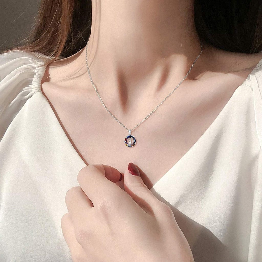 Remember Me Crystal Necklace on Model