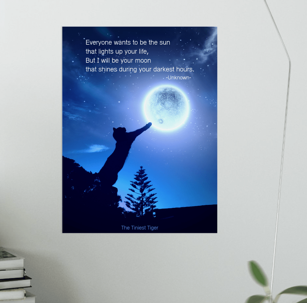 Cat Moon Poster- Digital Download