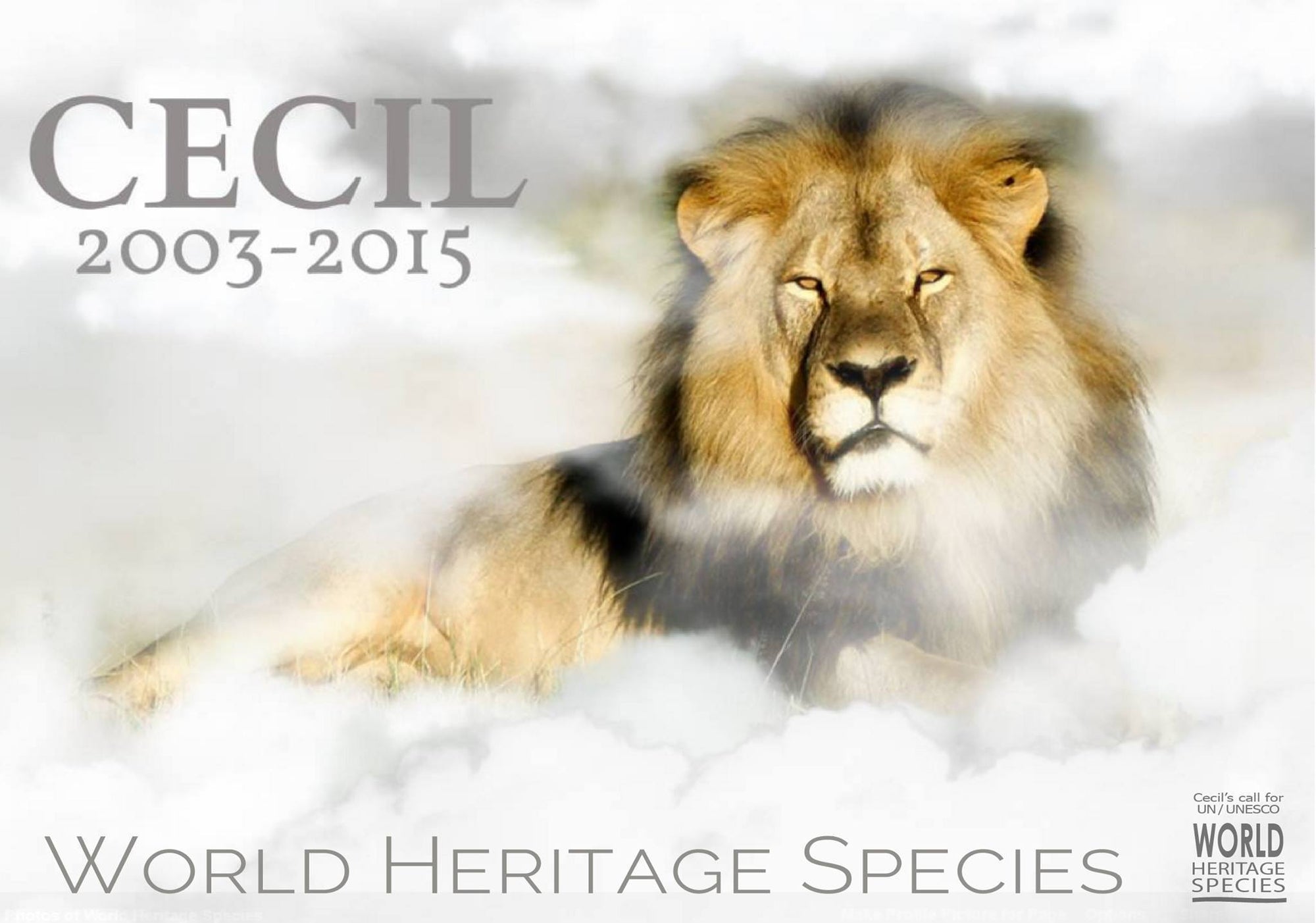 Honor Cecil by Signing World Heritage Species Petition  #WorldHeritageSpecies