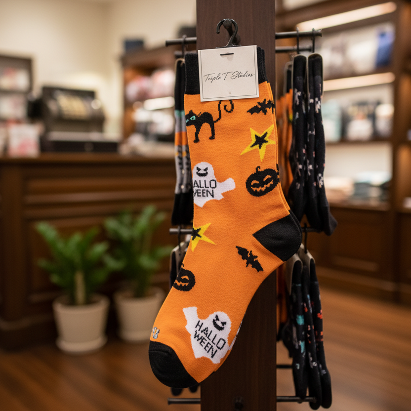 Cat Halloween Socks