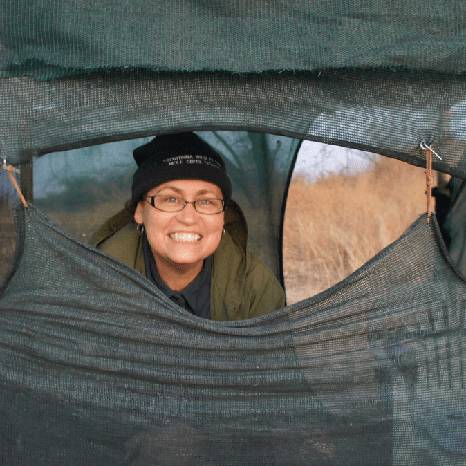 Joanne performing fieldwork The Cheetah Conservation Fund in Namibia 