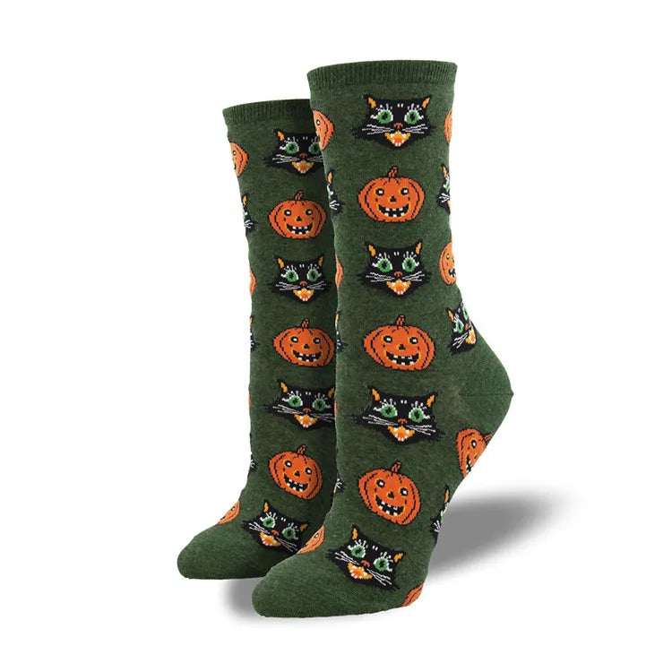 Halloween Black Cat Socks