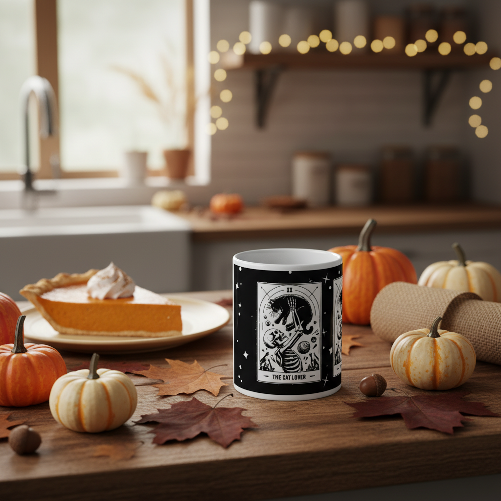 CAT LOVER TAROT | White glossy mug