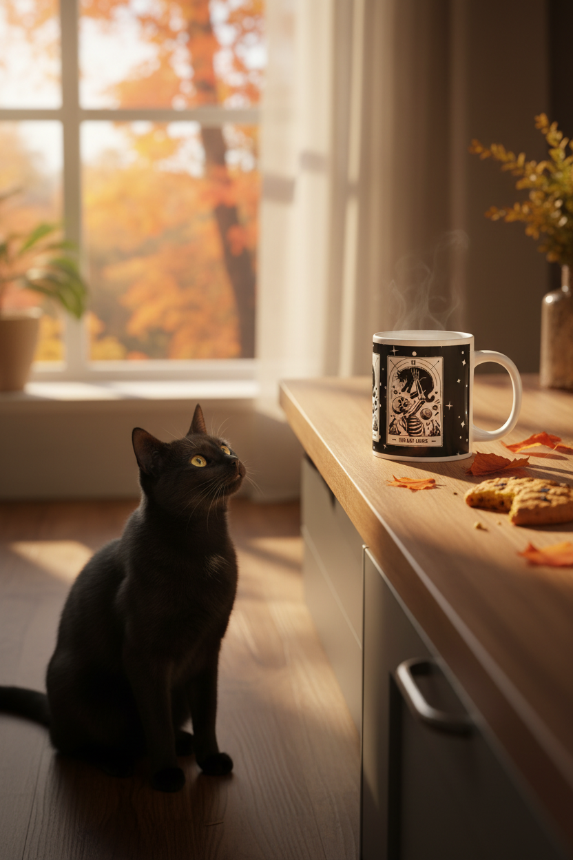 CAT LOVER TAROT | White glossy mug