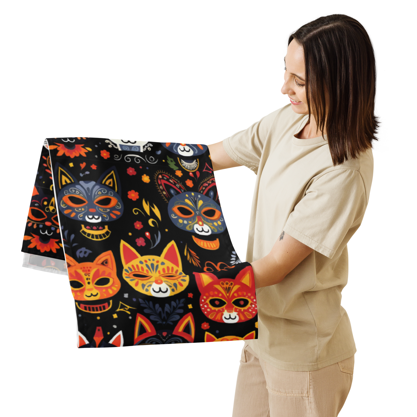 Table runner | Gatos del Dia de los Muertos