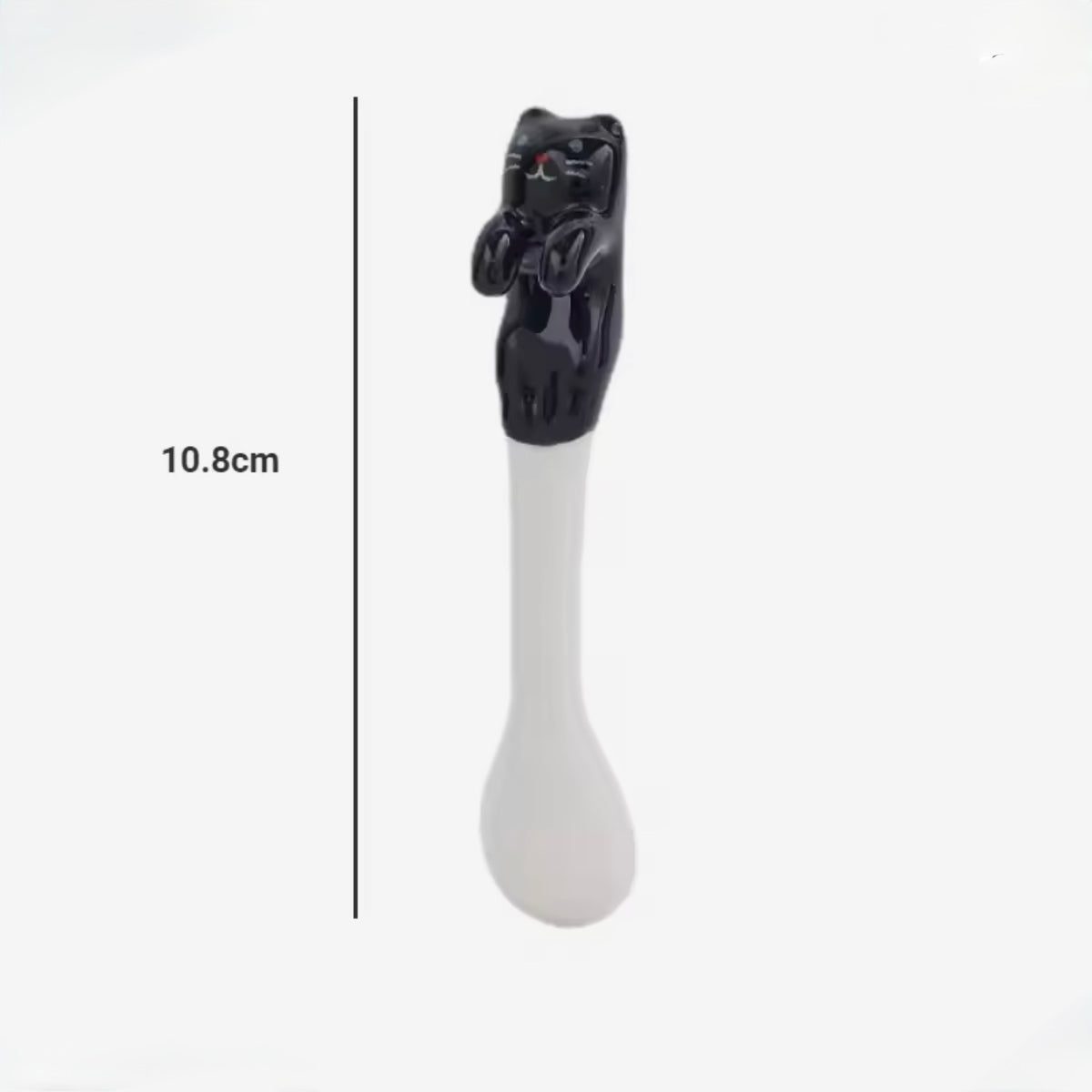 Bright Ceramic Cat Mug & Matching Spoon