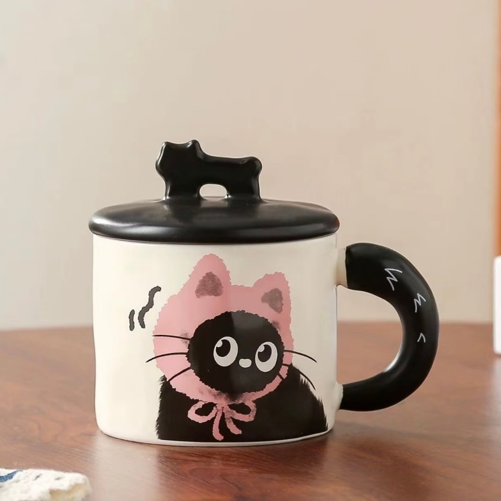 Black Cat Wearing Hats | Ceramic Mug