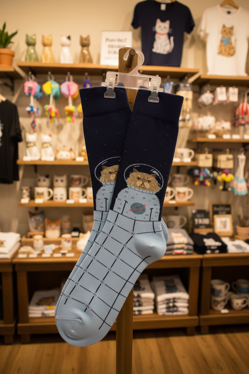 Space Cat | Unisex Crew Socks