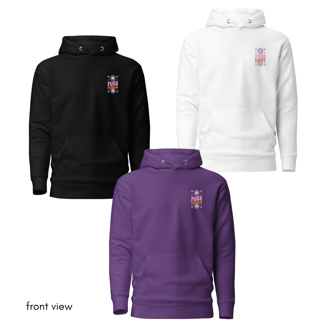 Cat-Themed Hoodie | Purr Power | Unisex