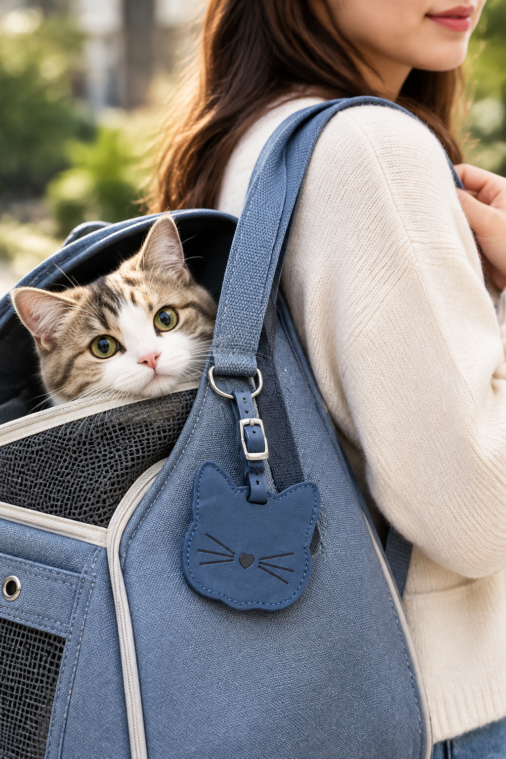 Cat Head Bag Tag