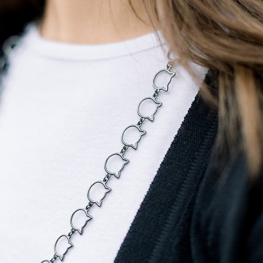 Cat Head Chain Link | Necklace