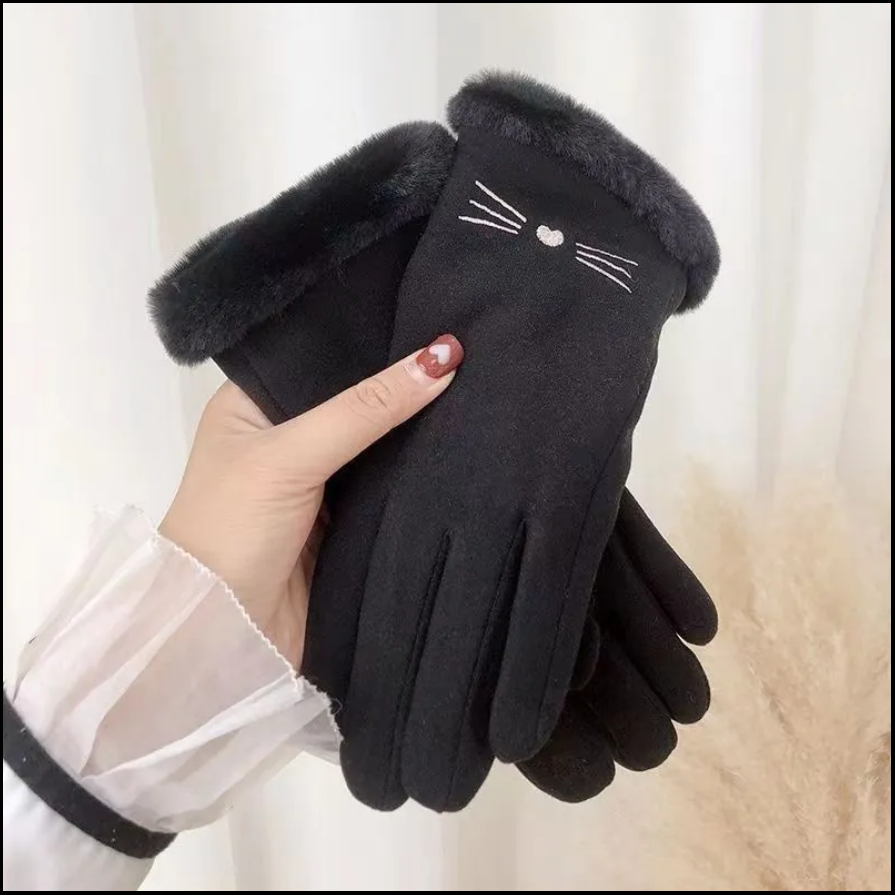 Cat Face Winter Gloves