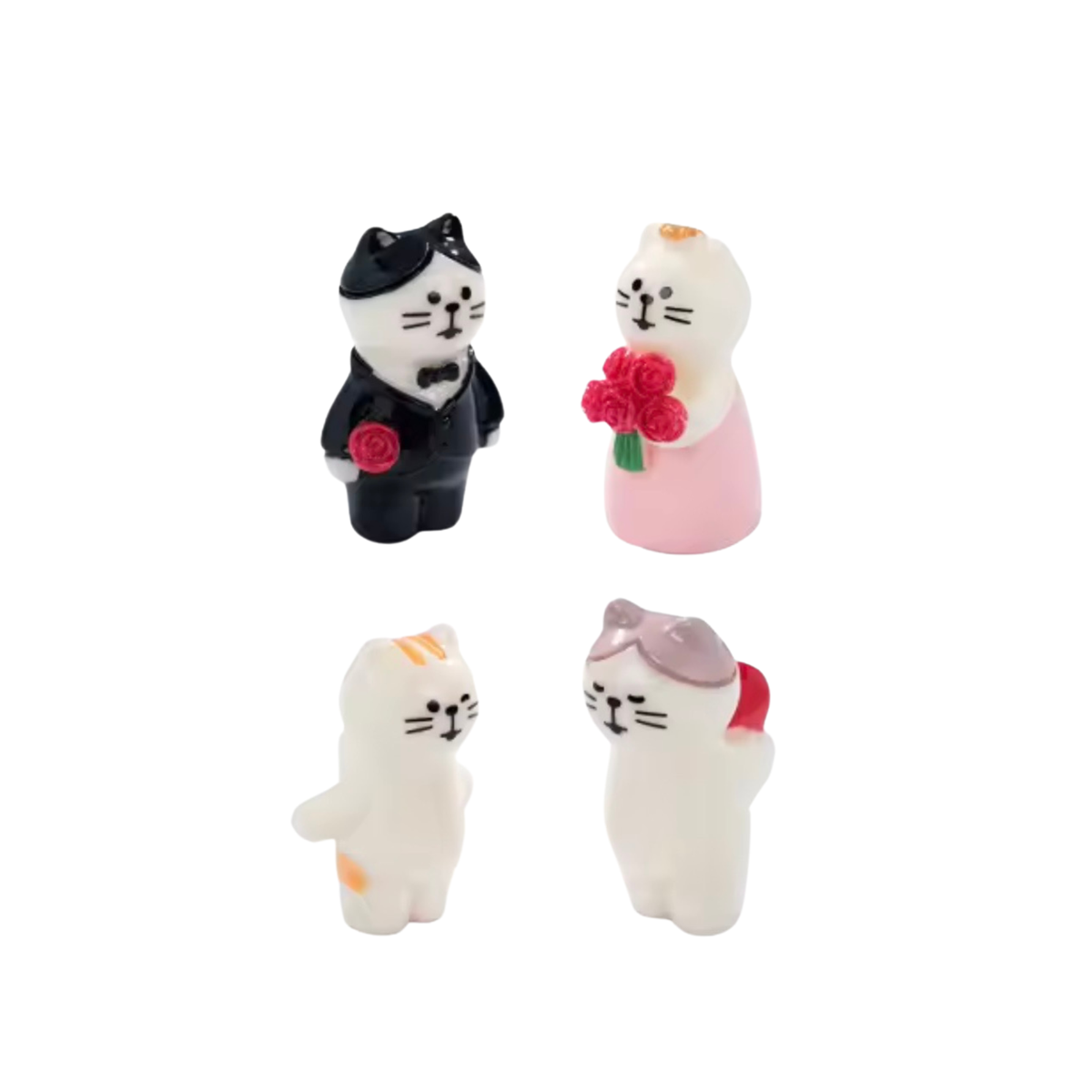 Mini Resin Wedding Cats