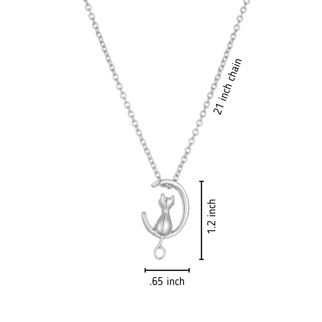 Cat Crescent Moon Memory Keepsake